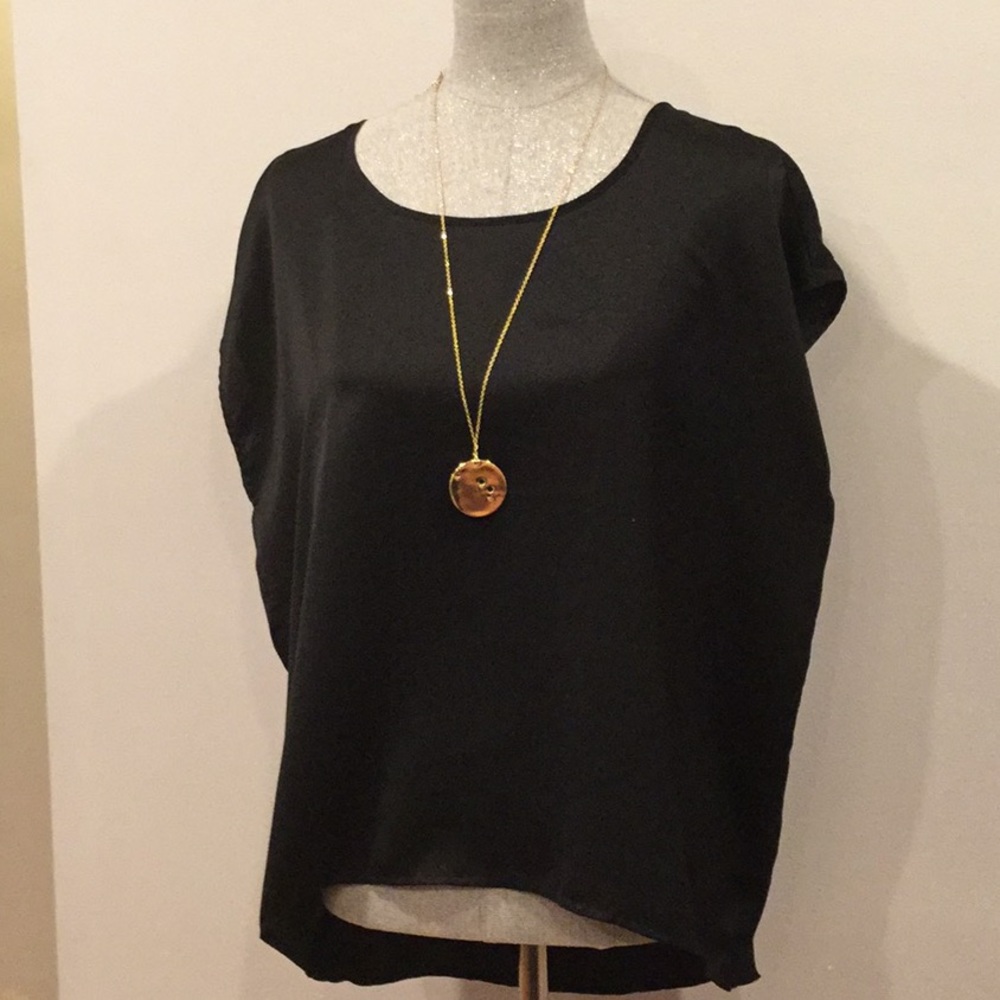 Solid black Frenchie top